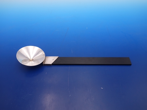 Serving Spoon .925 silver w/ hand fabricated & rivited ebony wood handle 11 3/4